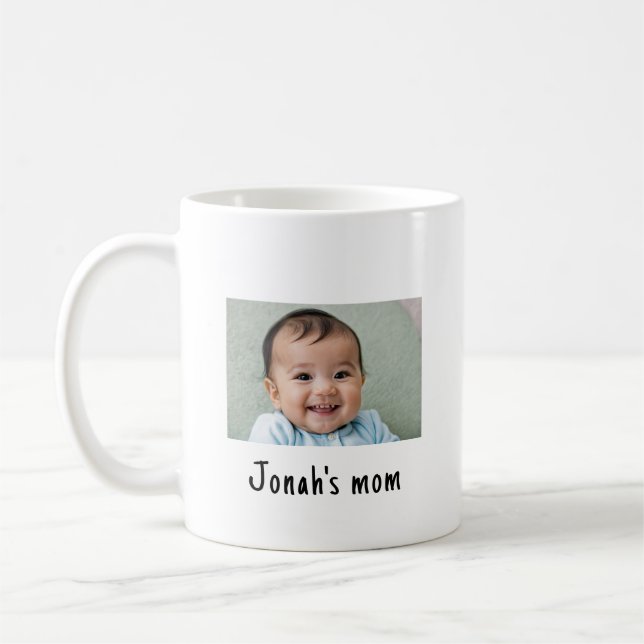 1 Personalisiertes Baby Foto Kaffeemaschine Tasse  (Links)