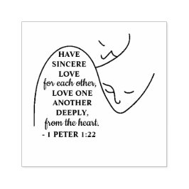 1 Peter 1:22 - Valentinstag Bible Verse Gummistempel