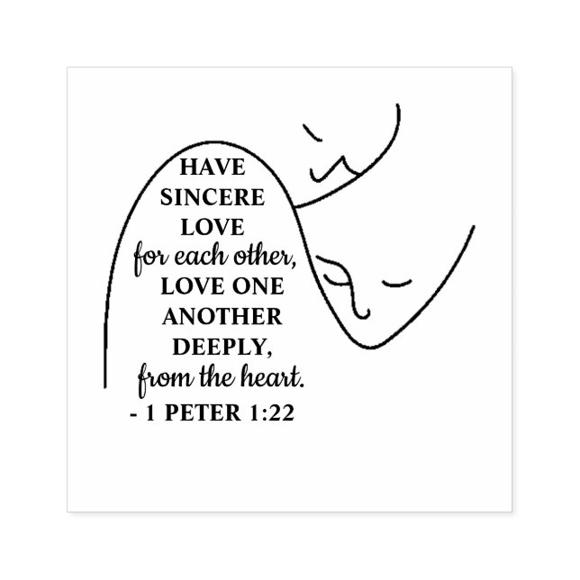1 Peter 1:22 - Valentinstag Bible Verse Gummistempel (Prägung)