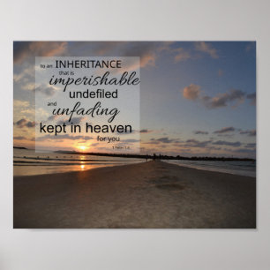 1 Peter 1:4 Poster Druck Ewiges Erbe