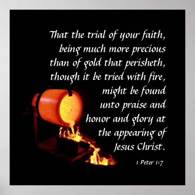 1 Peter 1:7 Poster (Vorne)