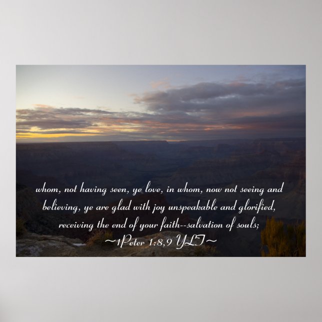 1 Peter 1:8,9 Poster (Vorne)
