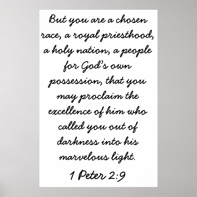 1 Peter 2:9 Poster (Vorne)