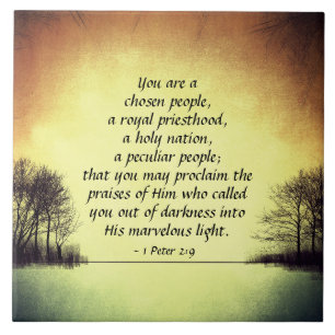 1 Peter-2:9 sind Sie ausgesuchten Leute, Bibel Fliese