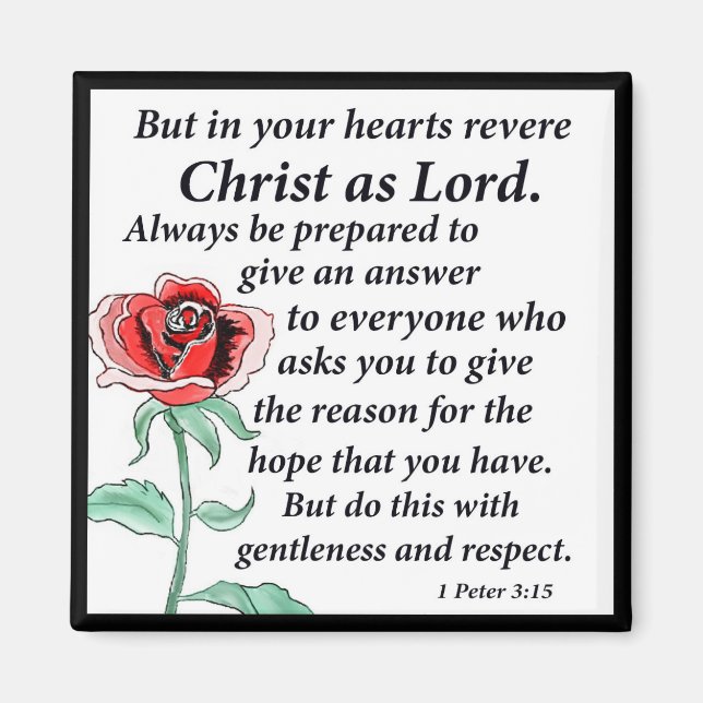 1 Peter 3:15 Magnet (Vorne)