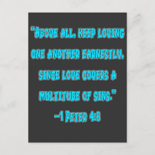 1 Peter 4:8 Behalte sich gegenseitig lieben Postkarte