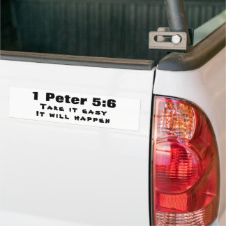 1 Peter 5:6 Sei demütig, es wird geschehen Autoaufkleber