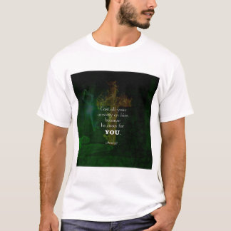 1 Peter 5:7 Bibelverse-Zitat T-Shirt