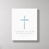 1 Peter 5.7 Minimalistisches Kreuz