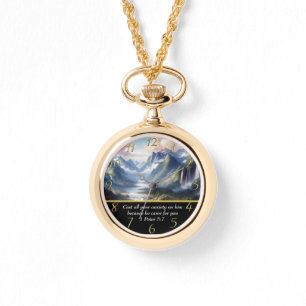 1 Peter 5:7 Moulin Lake Armbanduhr