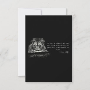 1 Peter 5:8 KJV Bibelverse Begrüßung Karte