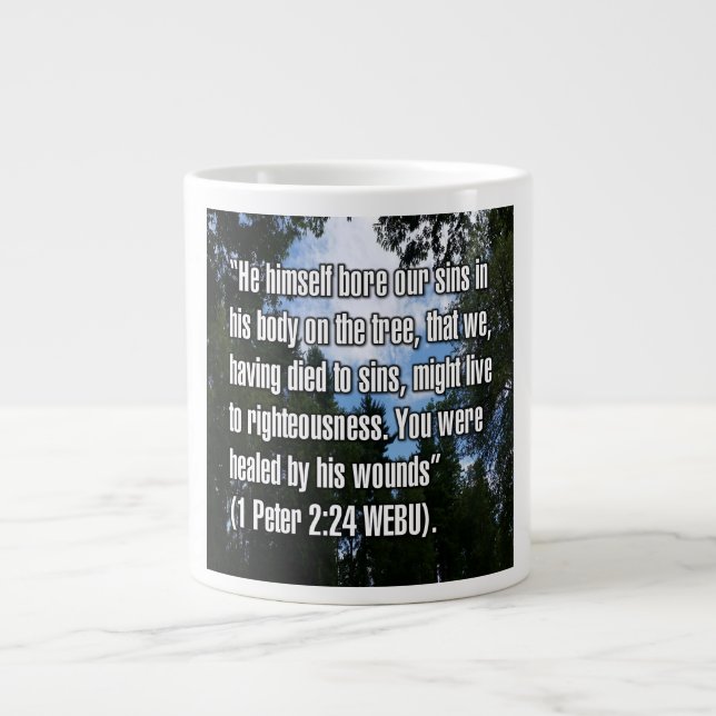 1 Petrus 2:24 WEBU Tasse (Vorderseite)