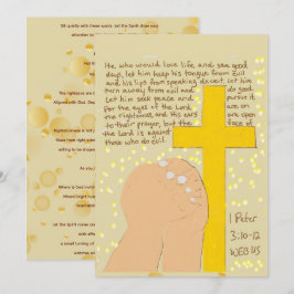 1 Petrus 3:10–12 Schriftkarte — Frieden suchen Dankeskarte
