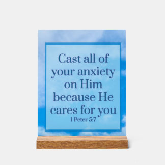 1 Petrus 5:7 Acryl-Schild Acrylschild