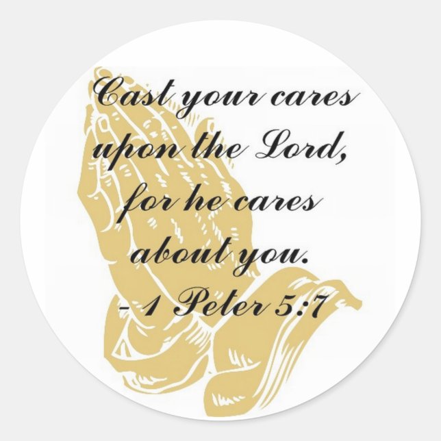 1 Petrus 5:7 Aufkleber (Vorderseite)