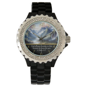 1 Petrus 5:7 Bergsee  Armbanduhr