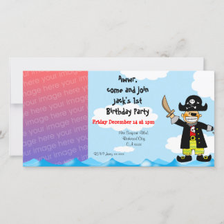 1. Piratengeburt Party Einladung