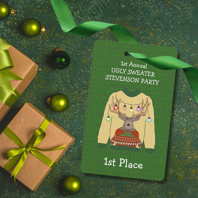 1. Platz Ugly Sweater Weihnachtsgewinner Abzeichen Ausweis (Von Creator hochgeladen)