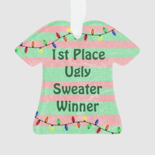 1. Platz Ugly Sweater Weihnachtsschmuck Ornament