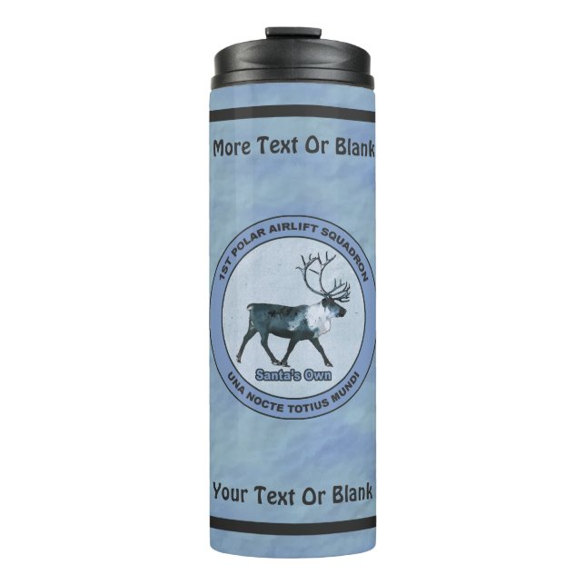 1. Polar Airlift Sq des Weihnachtsmanns - gedämpft Thermosbecher (Vorderseite)