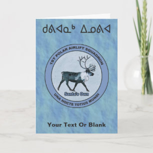 1. Polare Lufttransportstaffel des Weihnachtsmanns Feiertagskarte