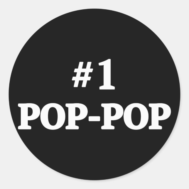 1 Pop Pop Großer Pop Pop Runder Aufkleber (Vorderseite)