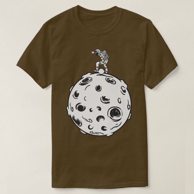 1-Rad-Elektroroller zum Mond-Ska T-Shirt (Design vorne)