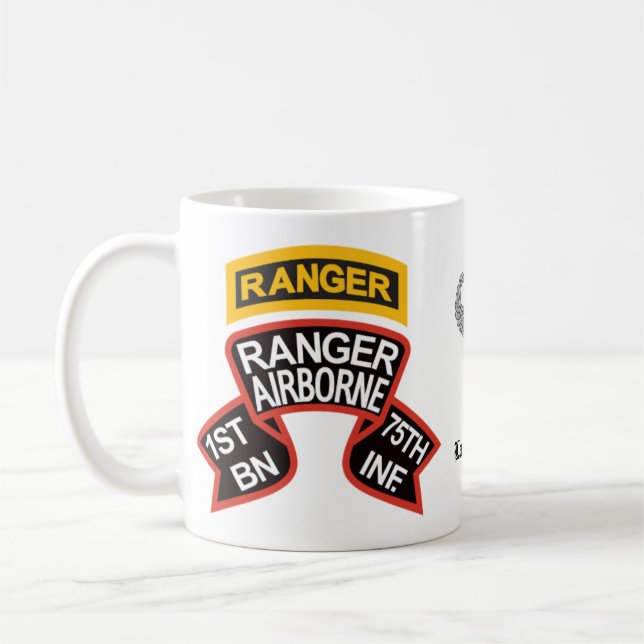 1. Ranger BN, altmodischer Scroll & Tab, Kampfspru Tasse (Links)