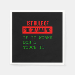 1. Regel für die Programmierung von Programmierern Serviette