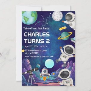 1. Reise um die Sonne Geburtstagskind Einladung