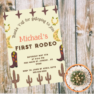 1. Rodeo Western Party Country Geburtstag Einladung