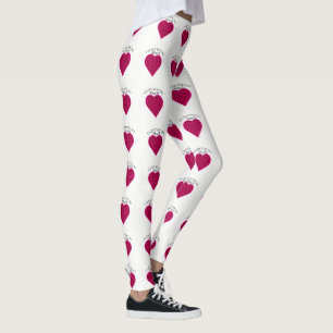 1 rosa Schwarzes HerzMulti pink Farbe I Liebe Sie  Leggings