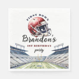 1. Runter 1 Jahr alter Fußball Geburtstag Serviette