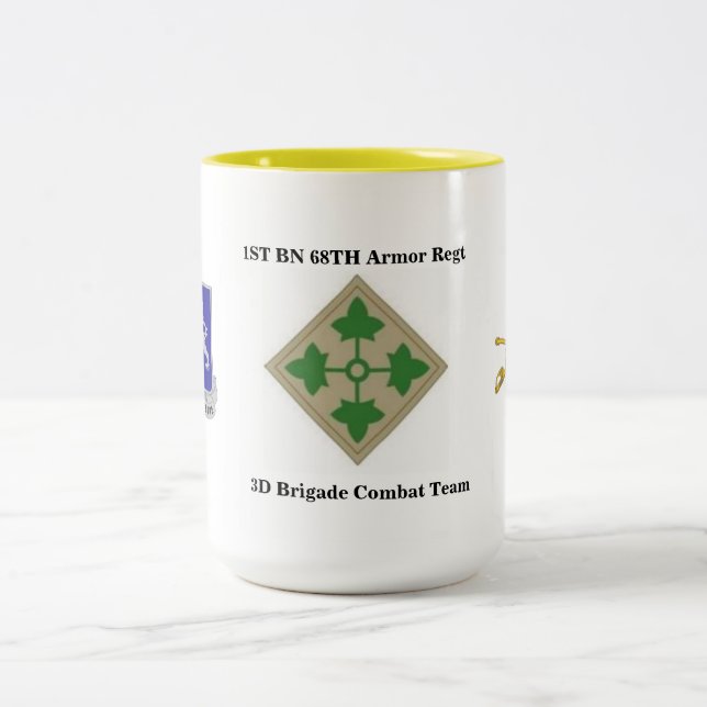 1. Rüstung des Bataillon-68. 3. Infanterie-Tasse Zweifarbige Tasse (Mittel)
