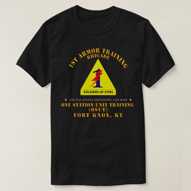 1. Rüstungsschulung Brigade OSUT Ft Knox KY T-Shirt (Design vorne)