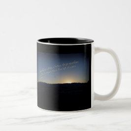 1 Samuel 15:22 Sonnenuntergang Schwarze Grenze Zweifarbige Tasse