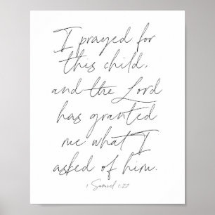 1 Samuel 1:27 Script Poster