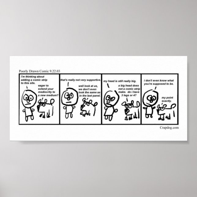 1. Schlecht Gezeichnet Comic Poster (Vorne)