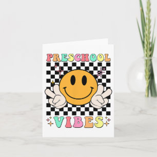 1. Schulvorschultag Vibes Fun Teacher Nurs Karte
