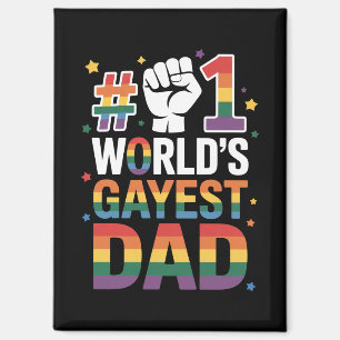 #1 Schwulster Vater der Welt Lustiger Vatertag LGB Magnet