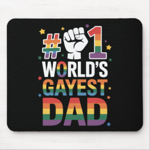 #1 Schwulster Vater der Welt Lustiger Vatertag LGB Mousepad