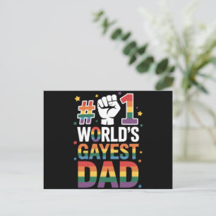 #1 Schwulster Vater der Welt Lustiger Vatertag LGB Postkarte