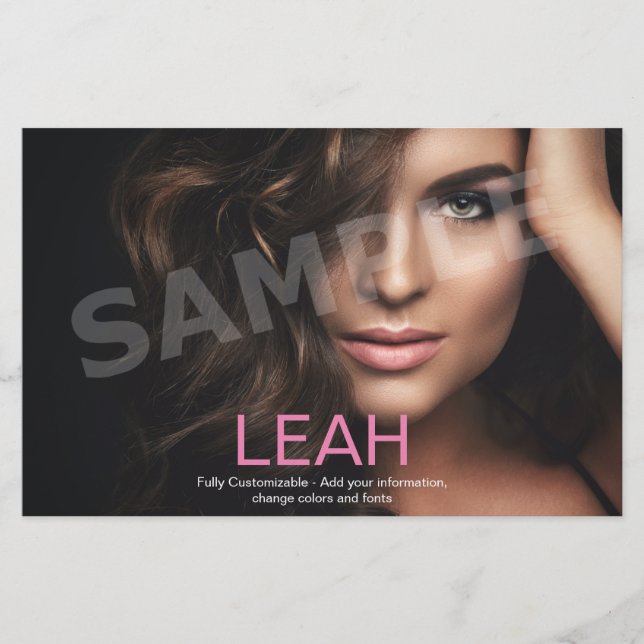 1-seitige Modell-Headshot-Karte Flyer (Vorne)