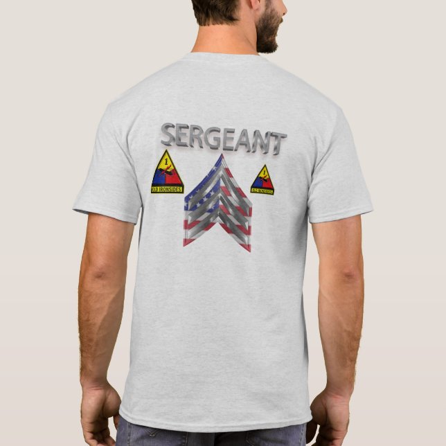 1. Sergeant der Panzerdivision T-Shirt (Rückseite)