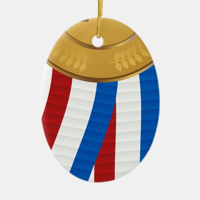 1. Setzen Sie Goldmedaille Keramik Ornament (Vorne)