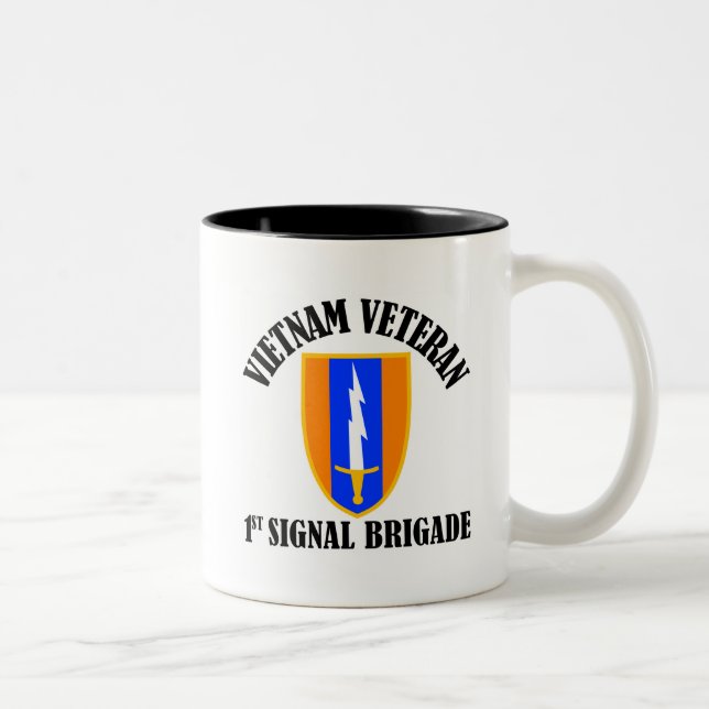 1. SigBde - Vietnam-Veteran Zweifarbige Tasse (Rechts)