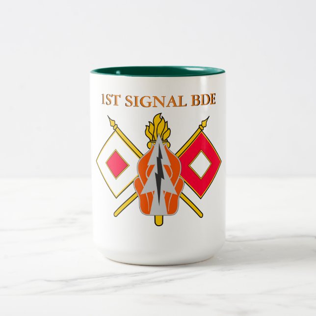 1. SIGNAL BRIGADE  ZWEIFARBIGE TASSE (Mittel)