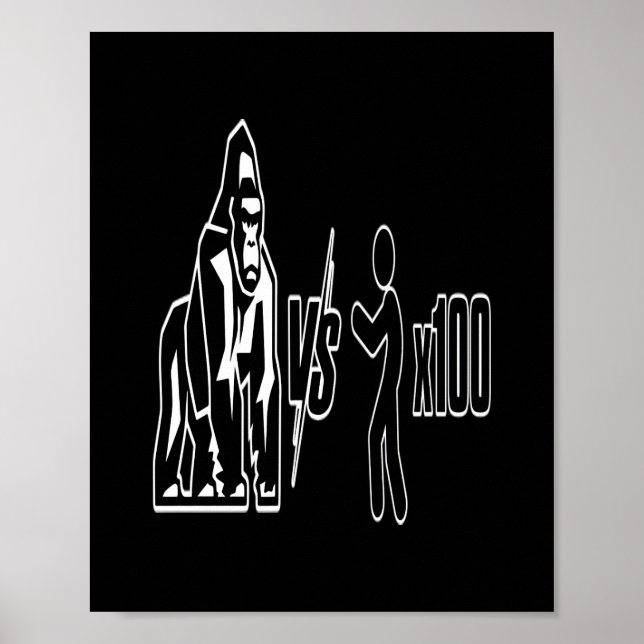 1 Silverback Gorilla vs 100 Humans_3 Poster (Vorne)