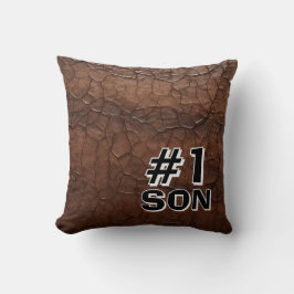 #1 Sohn Leder-Look Kissen