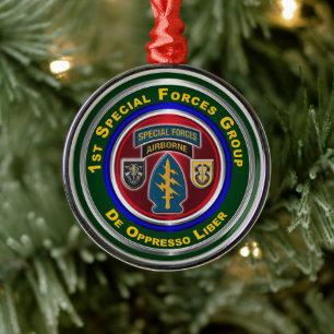 1. Special Forces Group Weihnachten bewahren Ornament Aus Metall